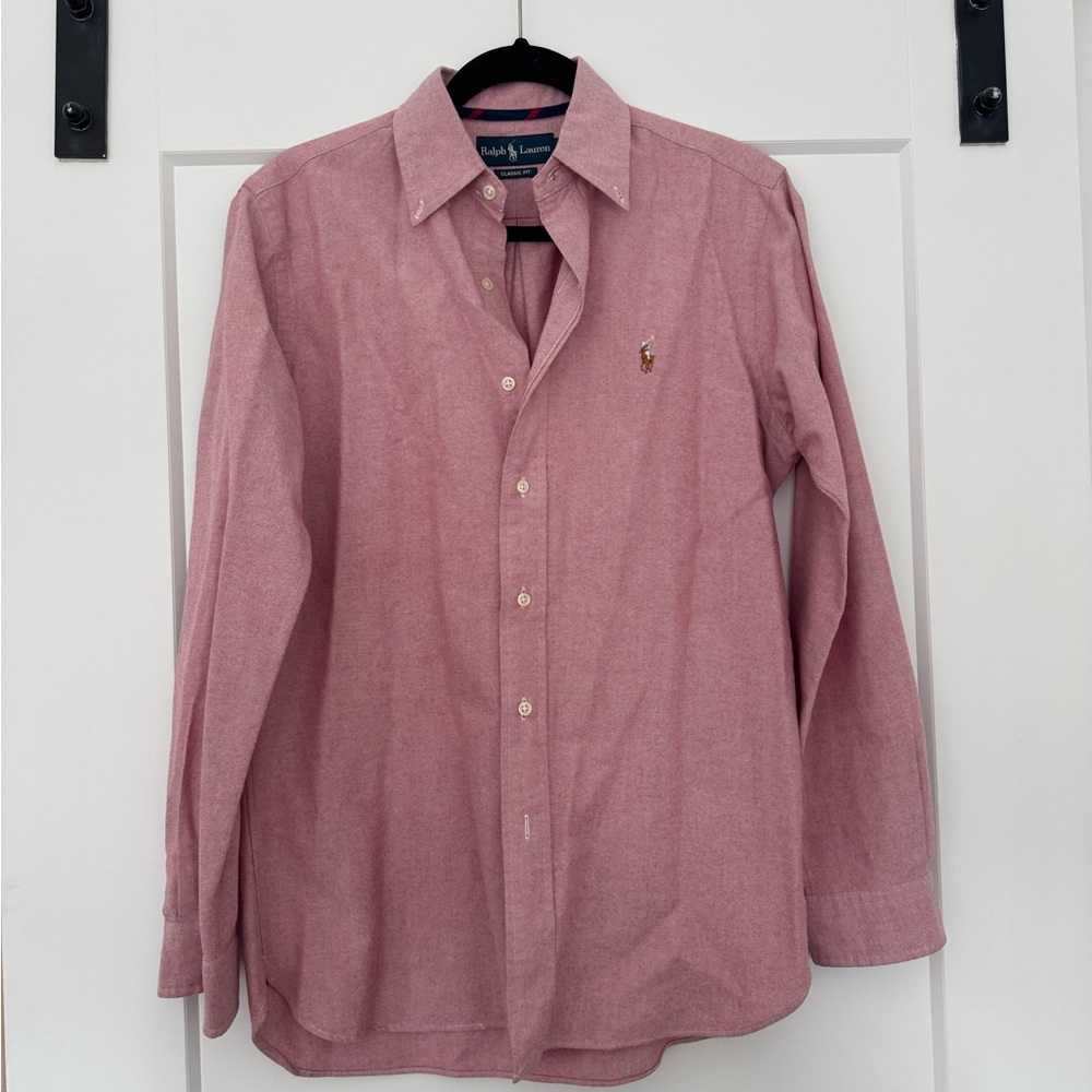 Ralph Lauren Men's Casual Pink Button Down Shirt